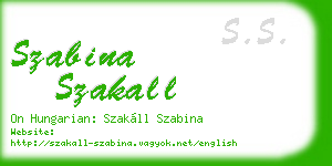 szabina szakall business card