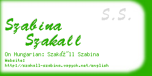 szabina szakall business card